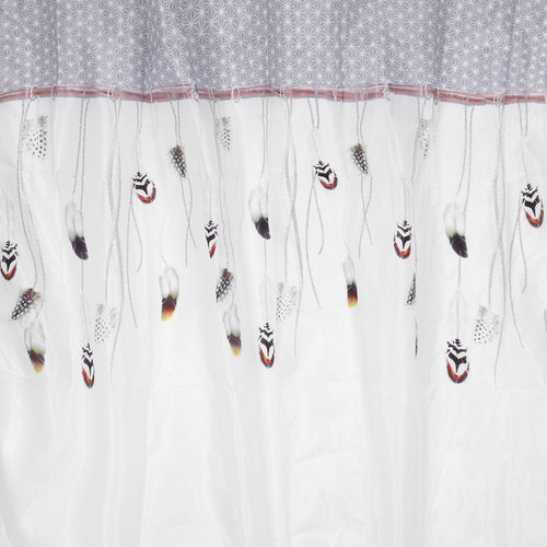 Douchegordijn Differnz Dreamer Polyester 180x200 cm Wit 
