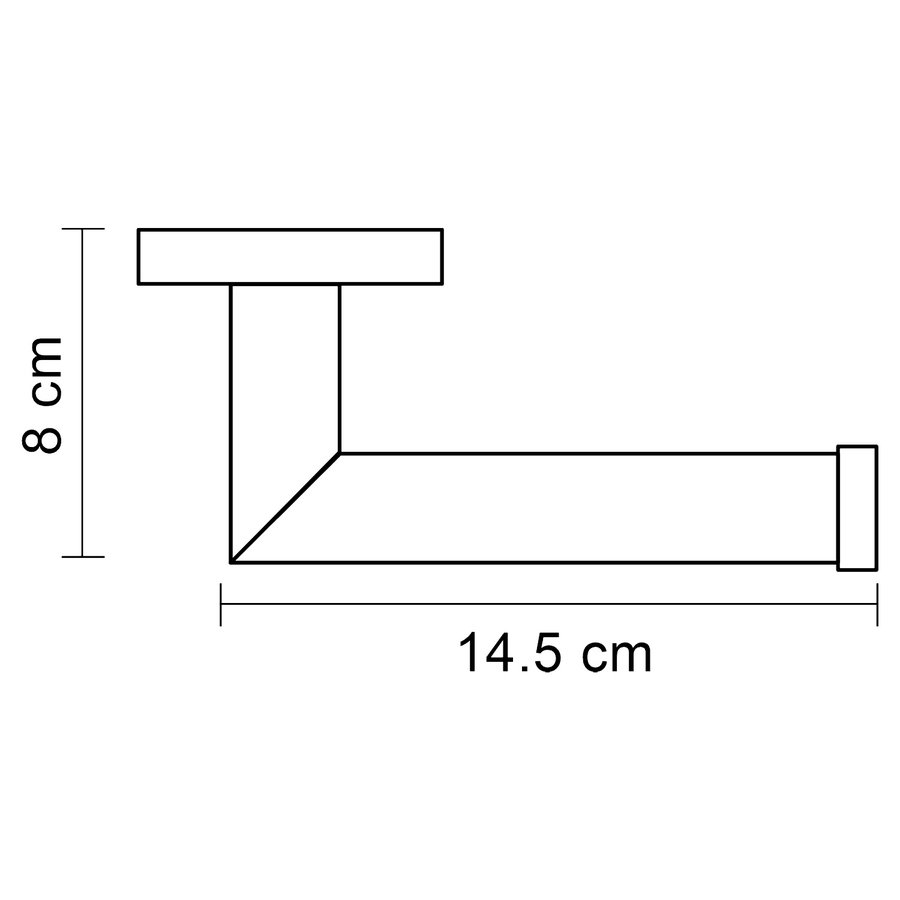 Toiletrolhouder Differnz TRH 14.5x8 cm Zwart