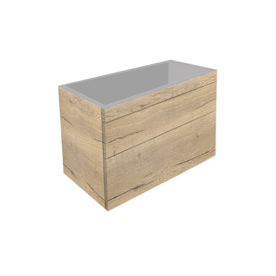 Badkamermeubel Best Design Beauty 2 Laden Greeploos 78 cm Eiken Zonder Wastafel