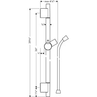 Glijstang Met Doucheslang Unica S Puro HansGrohe 90 cm Brons