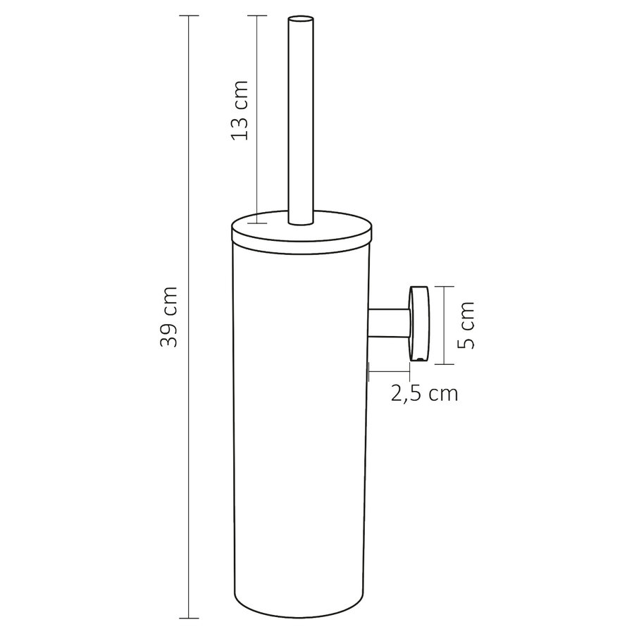 Toiletborstelhouder Differnz Tobo met Wandhouder Zwart