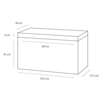 Badkamermeubelset Differnz Somero Met Keramiek Wastafel 80 cm Hoogglans Wit