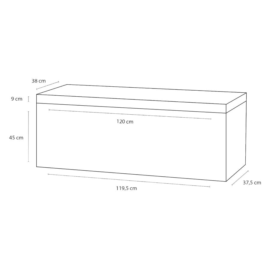 Badkamermeubelset Differnz Somero Met Keramiek Wastafel 120 cm Hoogglans Wit