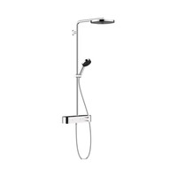 Regendouche set HansGrohe Pulsify S Showerpipe 260 1 Jet EcoSmart Met ShowerTablet Select 400 Chroom