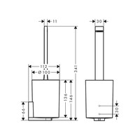 Closetborstelgarnituur HansGrohe WallStoris Mat Wit