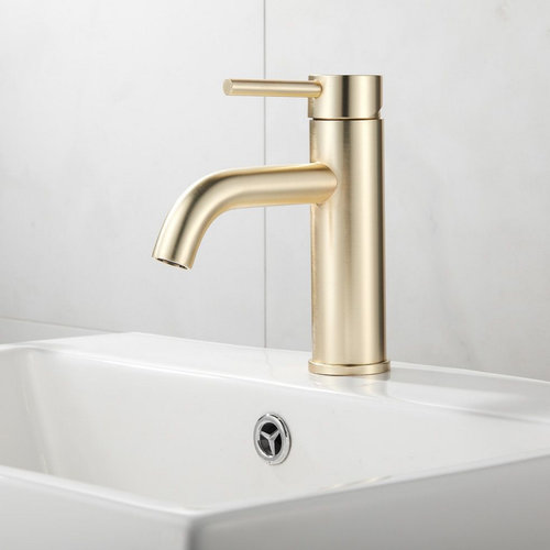 Wastafelkraan AquaSplash Plus Mat Goud 