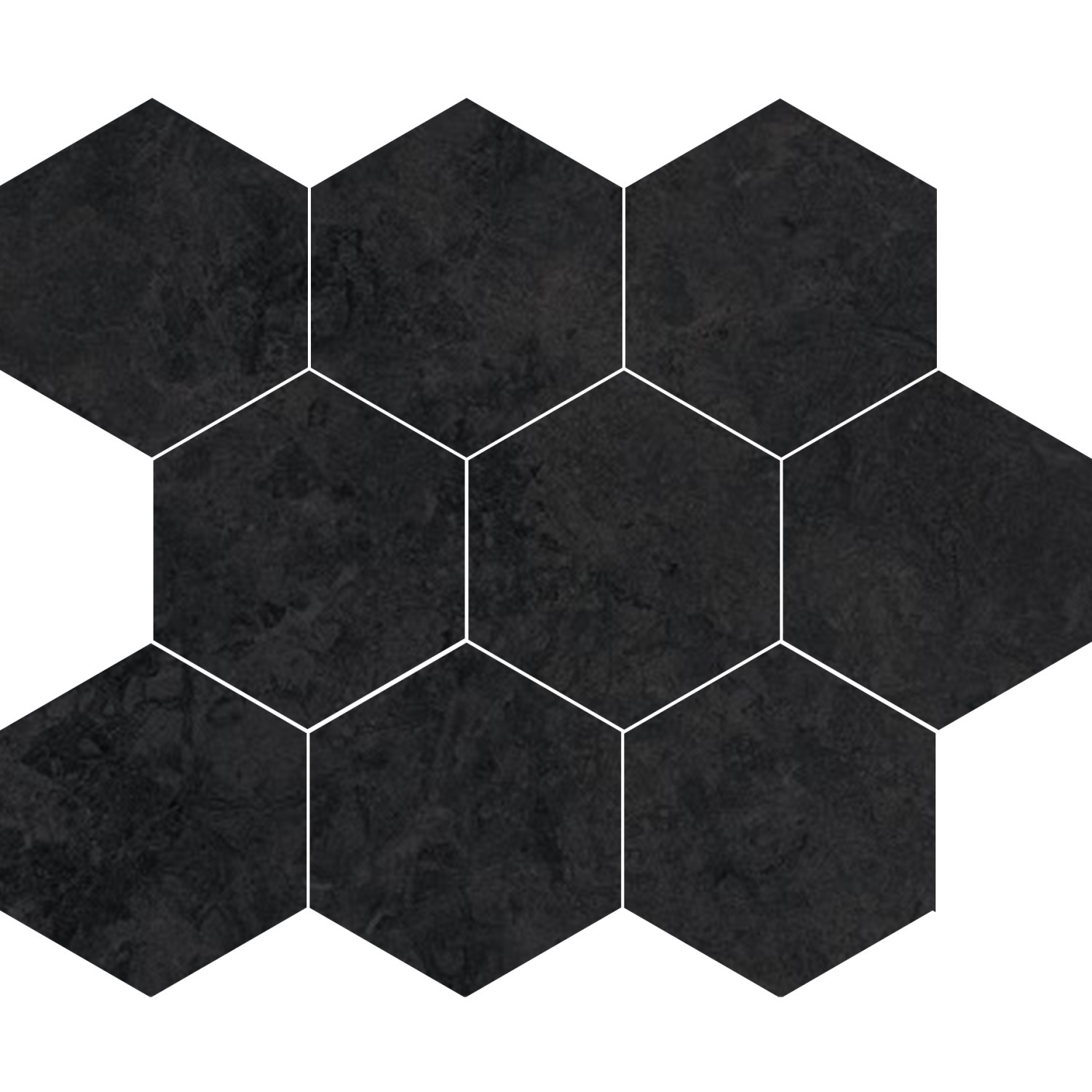 Mozaïek Cristacer Titanium 35.5x29.2 cm Hexagon Graphite Cristacer