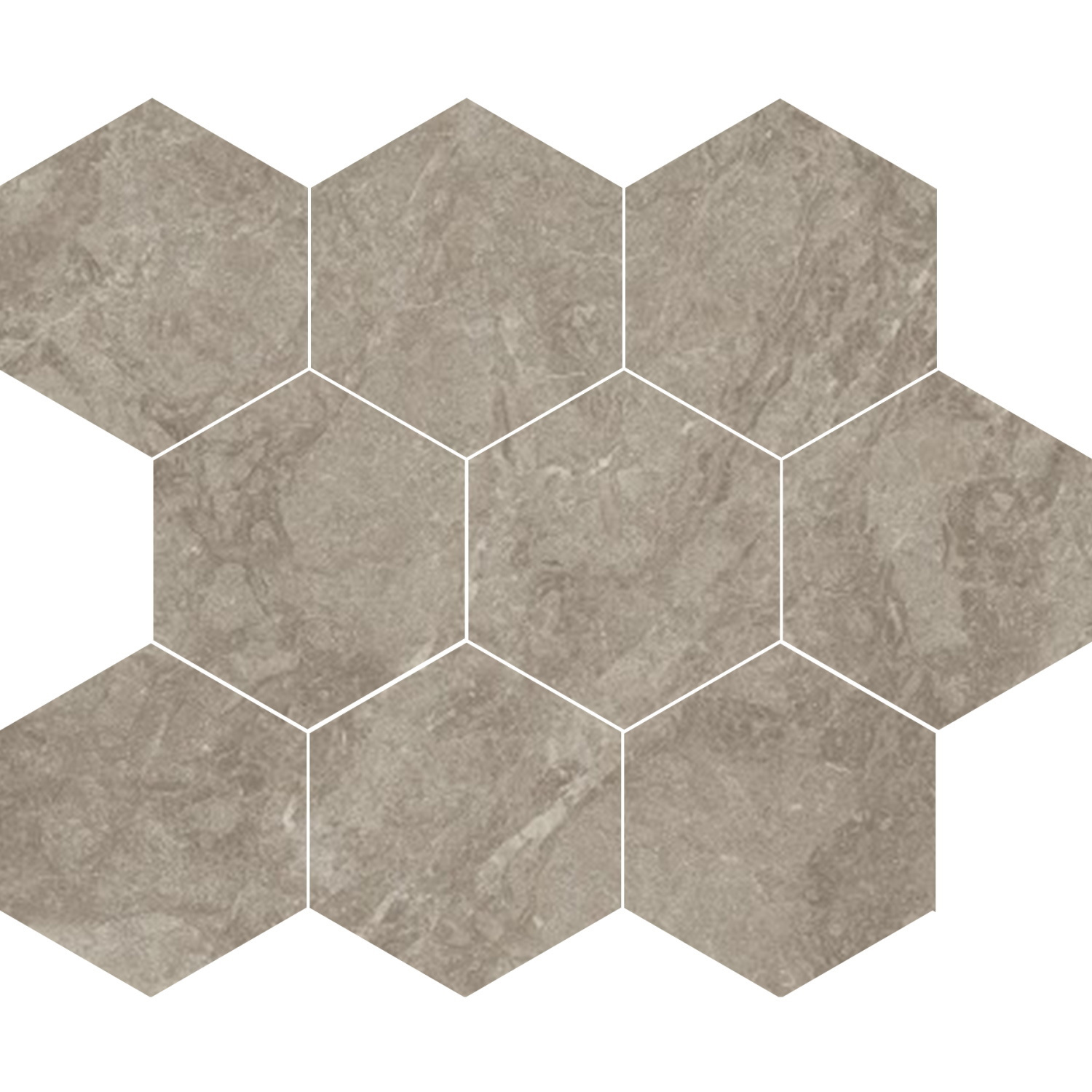 Mozaïek Cristacer Titanium 35.5x29.2 cm Hexagon Brown Cristacer