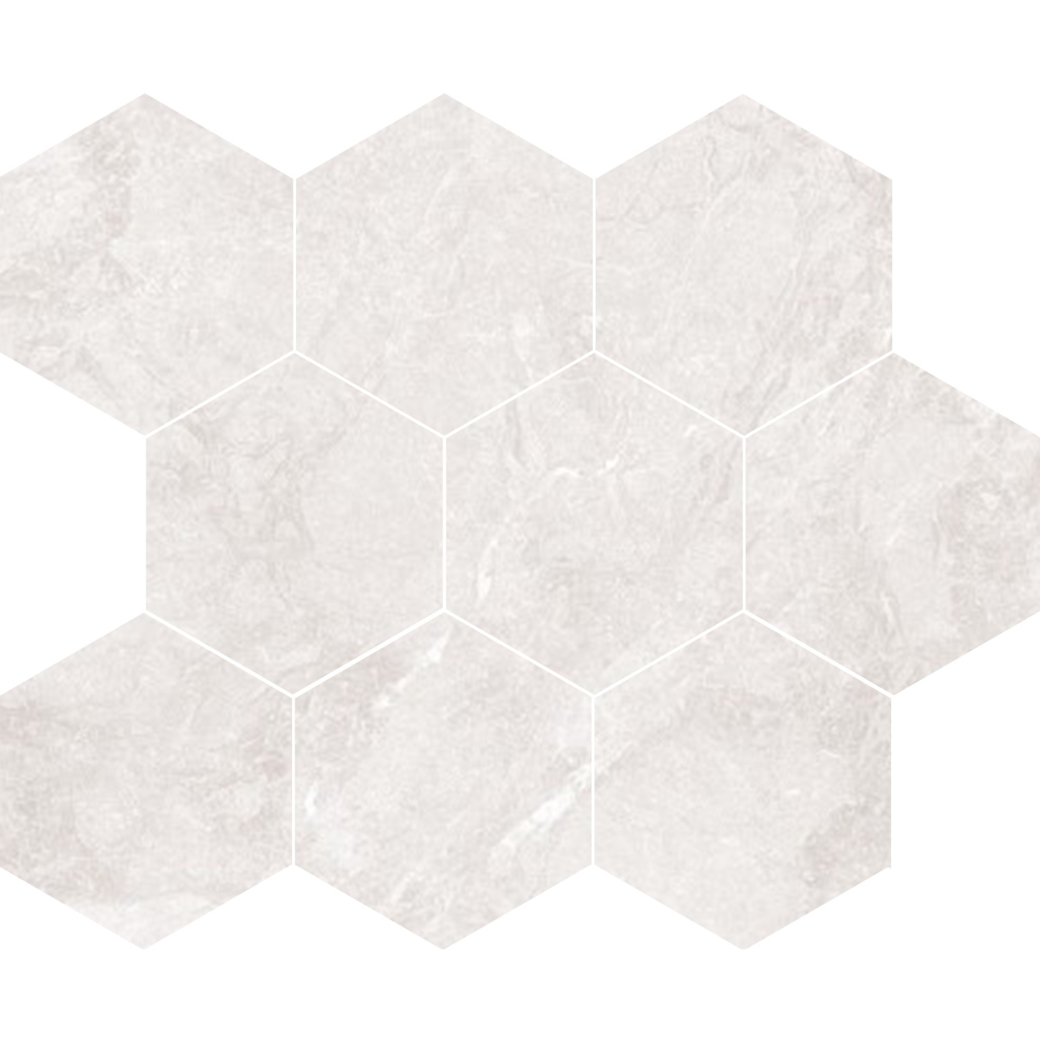 Mozaïek Cristacer Titanium 35.5x29.2 cm Hexagon Ivory Cristacer