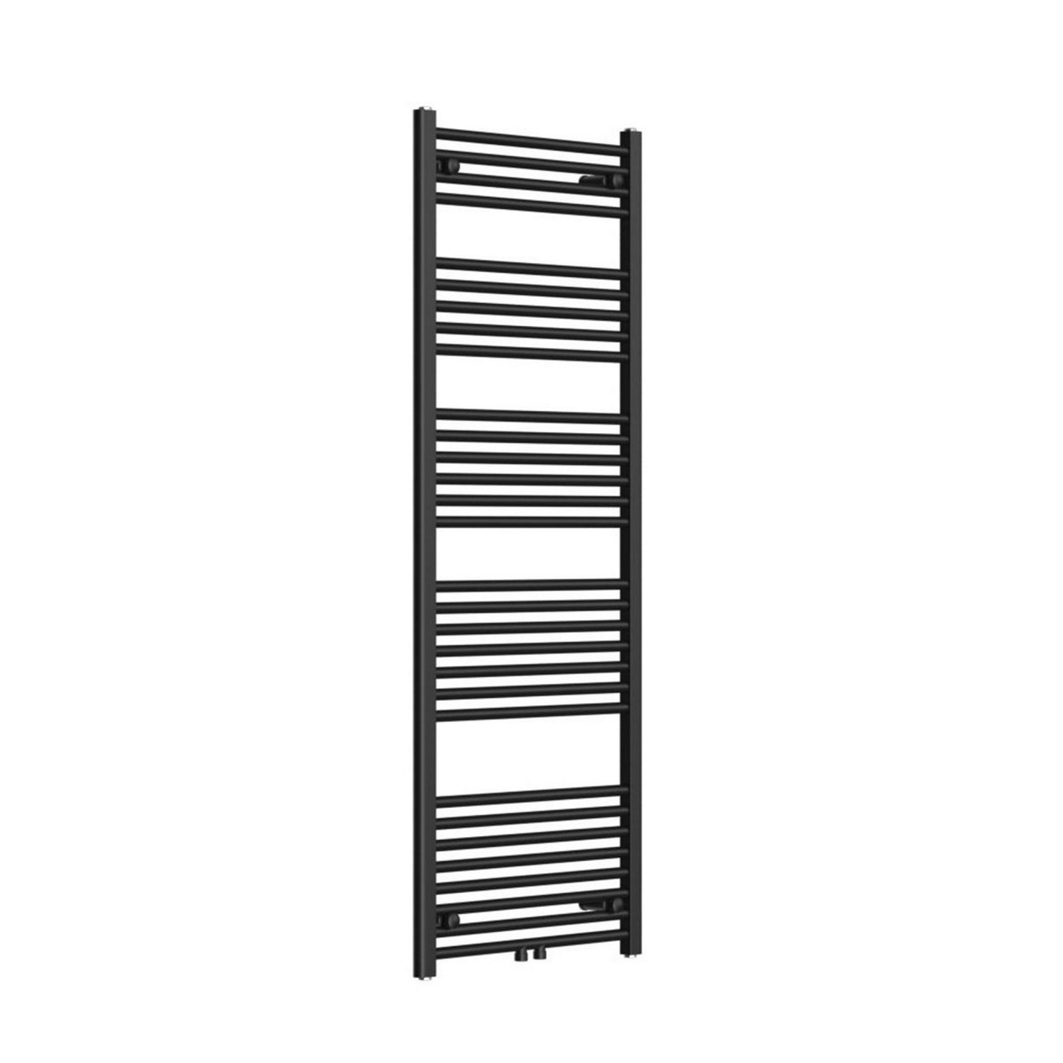 Radiator AquaSplash Saniro 60x160 cm Middenaansluiting Mat Zwart Aquasplash