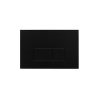 Bedieningsplaat Qeramiq Push Met DualfFush Frontbediening Metaal Rechthoek Mat Zwart