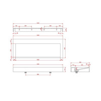 Wastafel AquaSplash Hoya 120x45.5 cm Zonder Kraangat Mat Wit