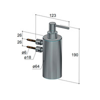 Zeepdispenser Hotbath Archie Wandmodel Geborsteld Messing PVD