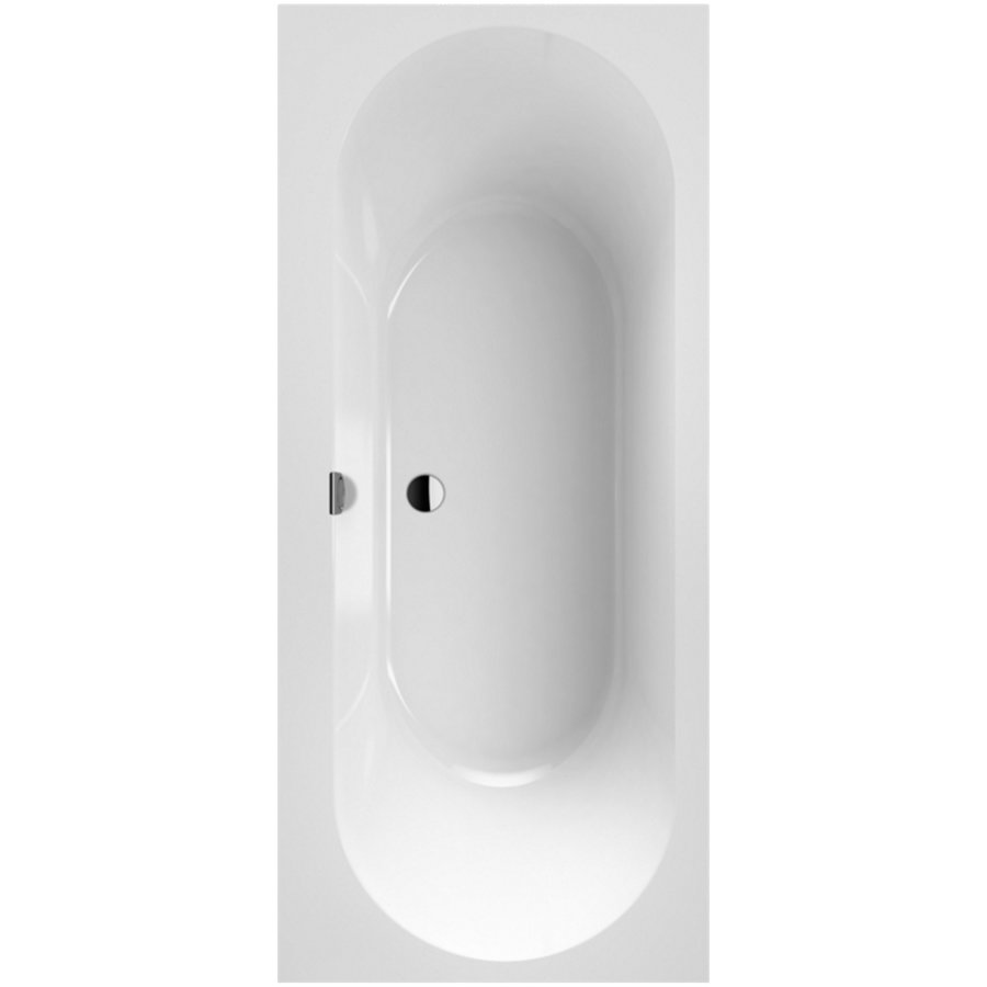 Ligbad Villeroy & Boch Oberon Duobad Quarel 170x75 Met Poten Inclusief Overloopcombinatie Wit Alpin