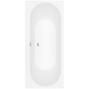 Villeroy en Boch Ligbad Villeroy & Boch Oberon Duobad Quaryl 170 x 75 CM Met Poten Inclusief Overloopcombinatie Stone White