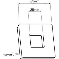 Losse Overschuifrozet Wiesbaden Lucius tbv Douchearm Vierkant 6,5 x 6,5 cm RVS