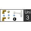 Xellanz Fontein/Wastafel Aansluitset Xellanz Geno Eco met Sifon en Kniekoppelingen