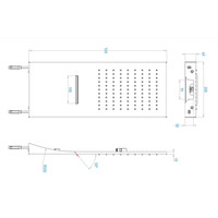 Hoofddouche X10 Lagoo Nesso met Cascade Functie 50 x 20 cm RVS (In 6 Verschillende Kleuren)