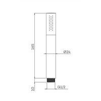 Handdouche Lagoo Garda Staaf 16,5 cm Messing (In 6 Verschillende Kleuren)