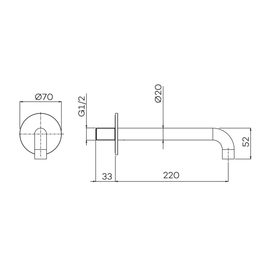 Uitloop Lagoo Garda 22 cm Messing (In 6 Verschillende Kleuren)