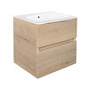 Best Design Onderkast Best Design Splash Halifax Greeploos 60x56x47 cm 2 Softclose Laden Eiken