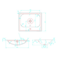 Wastafel Best Design tbv Splash Meubels 60cm Met Kraangat Glans Wit