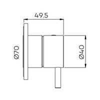 Inbouw Stopkraan Lagoo Garda Hendel Rond 7 cm Messing (In 6 Verschillende Kleuren) (Koud)