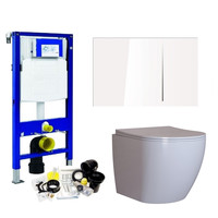 Geberit Sigma 8 (UP720) Toiletset set62 Mudo Rimless Met Sigma 70 Drukplaat