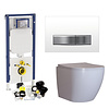 Boss & Wessing Geberit Sigma 8 (UP720) Toiletset set62 Mudo Rimless Met Sigma 50 Drukplaat