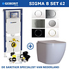 Geberit Geberit Sigma 8 (UP720) Toiletset set62 Mudo Rimless Met Sigma 10 Drukplaat