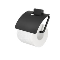 Toiletrolhouder Geesa Topaz Met Klep Mat Zwart