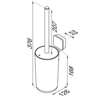 Toiletborstel met Houder Geesa Topaz Hangend Model Mat Zwart