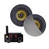 Aquasound Bluetooth-Audio Versterker Aquasound Airplay + DLNA 30W Inclusief Speakerset Aquasound Rumba 116 mm Mat Chroom