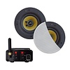 Aquasound Bluetooth-Audio Versterker Aquasound Airplay + DLNA 30W Inclusief Speakerset Aquasound Rumba 116 mm Wit