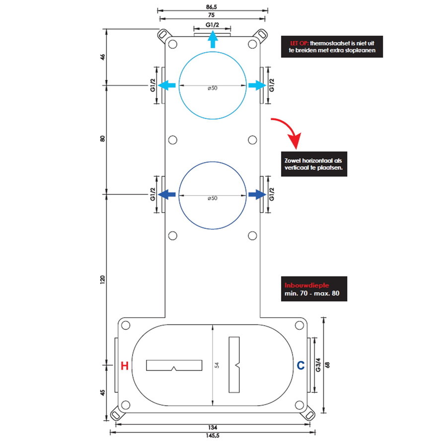 Inbouw Regendouche Set Brauer Copper Edition Gebogen Wanduitloop Ronde Hoofddouche 20 cm Met Twee Stopkranen Glijstang en Handdouche 3 Standen Koper