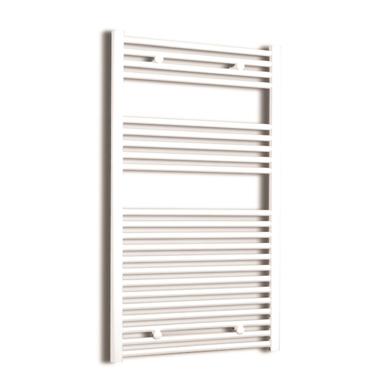 Elektrische Design Radiator Sanicare Plug & Play 111,8x45 cm Wit 596 Watt Met Chroom Thermostaat Lin