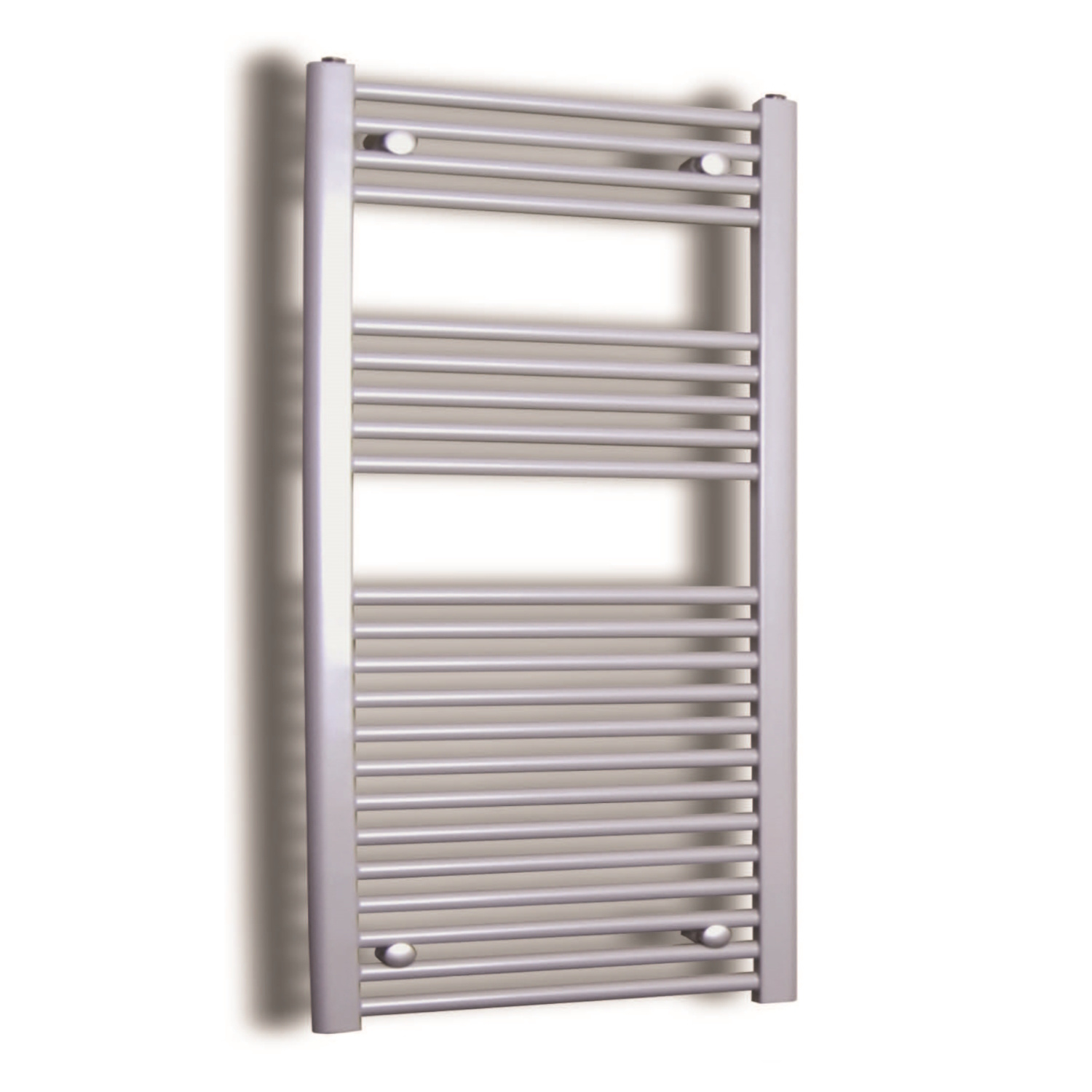 Elektrische Design Radiator Sanicare Plug & Play 111,8x45 cm Inox Look 596 Watt Met Chroom Thermosta