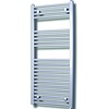 Sanicare Elektrische Design Radiator Sanicare Plug & Play 111,8x60 cm Zilver Grijs 730 Watt Met Zwarte Thermostaat Links