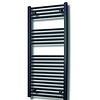 Sanicare Elektrische Design Radiator Sanicare Plug & Play 111,8x60 cm Mat Zwart 730 Watt Met Chroom Thermostaat Links