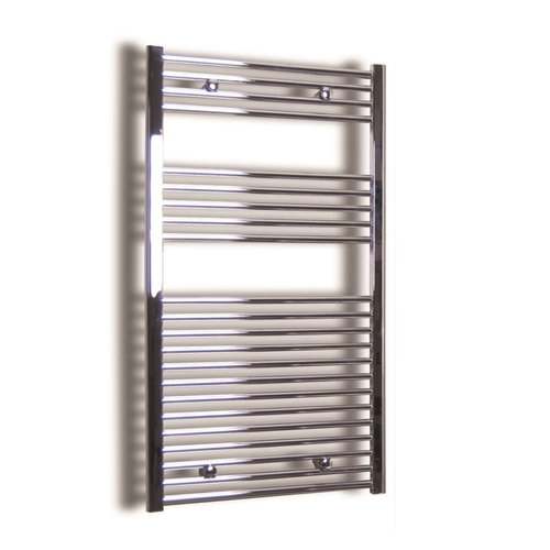 Elektrische Design Radiator Sanicare Plug & Play 111,8x60 cm Chroom 730 Watt Met Chroom Thermostaat Links 