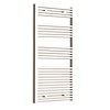 Sanicare Elektrische Design Radiator Sanicare Plug & Play 172x45 cm Wit 920 Watt Met Zwarte Thermostaat Links