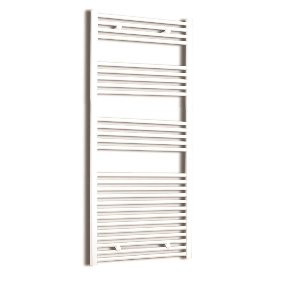 Elektrische Design Radiator Sanicare Plug & Play 172x60 cm Wit 1127 Watt Met Chroom Thermostaat Links