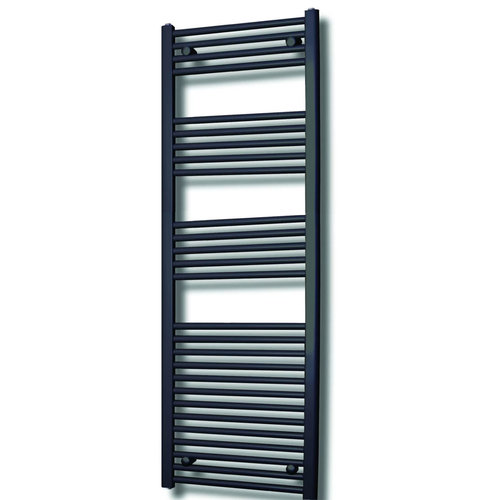 Elektrische Design Radiator Sanicare Plug & Play 172x60 cm Mat Zwart 1127 Watt Met Chroom Thermostaat Links 