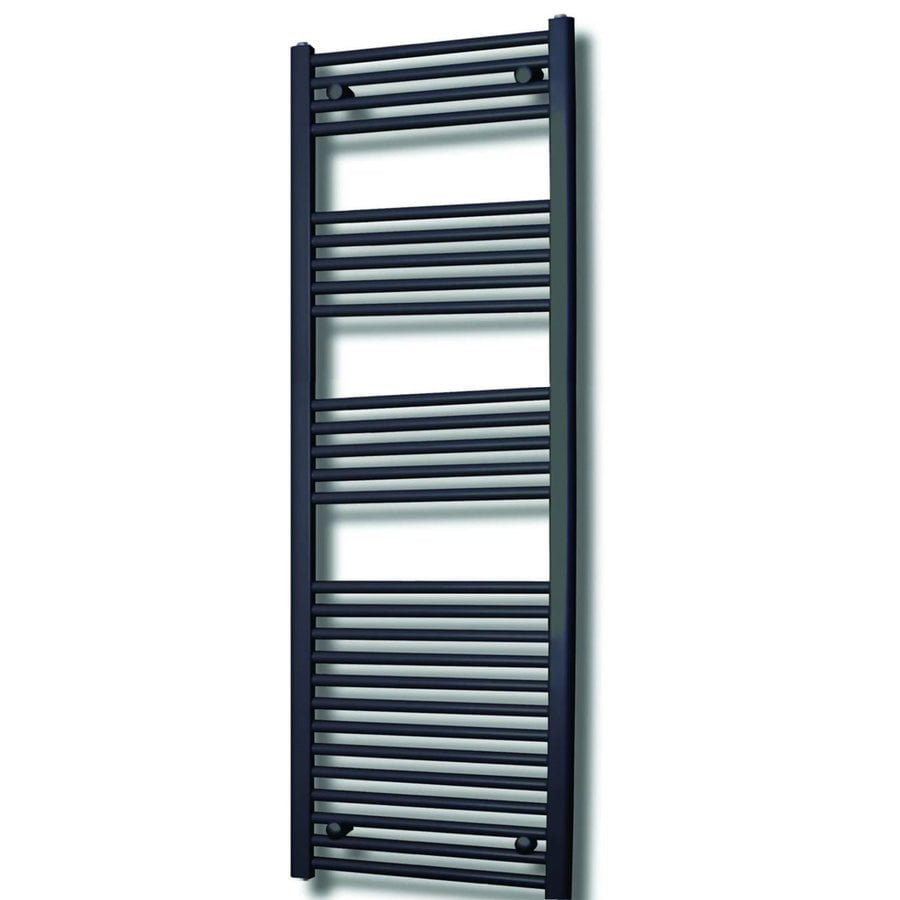 Elektrische Design Radiator Sanicare Plug & Play 172x60 cm Mat Zwart 1127 Watt Met Zwart Thermostaat Links