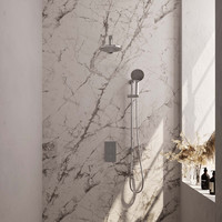 Inbouw Regendouche Set Brauer Chrome Edition Wanduitloop Ronde Hoofddouche 20 cm Met Glijstang en Handdouche 3 Standen