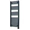 Elektrische Design Radiator Sanicare Plug & Play 172x45 cm Mat Zwart 596 Watt Met Chroom Thermostaat En Bluetooth Links