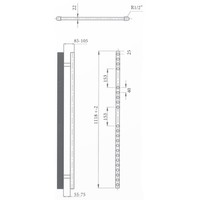 Elektrische Design Radiator Sanicare Plug & Play 111,8x60 cm Wit 730 Watt Met Zwarte Thermostaat En Bluetooth Links