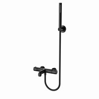 Bad/Douchekraan Aquasplash Colorato Opbouw Thermostatisch Mat Zwart