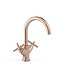 Tres Wastafelmengkraan Tres Mont Blanc Hoog 2-Kruisgreep Mat Roze Goud