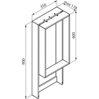 Planchet Novellini Kuadra voor Douchewand 90x35x18 cm Wit